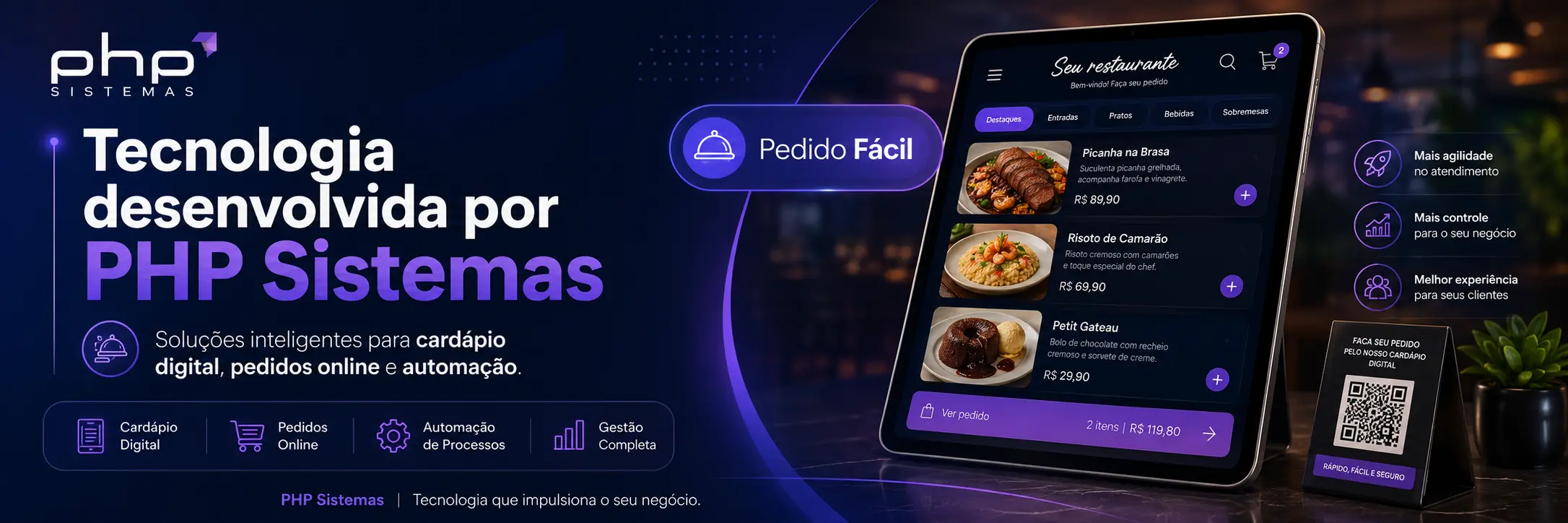 Tecnologia desenvolvida pela PHP Negócios — Atendimento Fácil